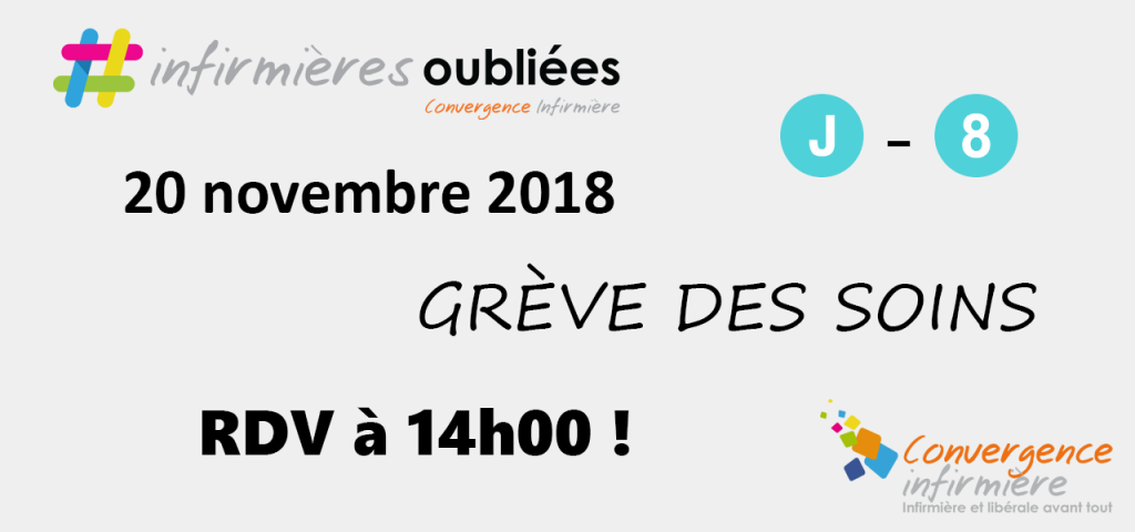 20 novembre 2018 : mobilisation générale des infirmières, grandes oubliées du plan santé 2022 !